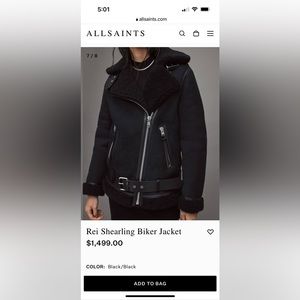 Allsaints shearling Rei jacket